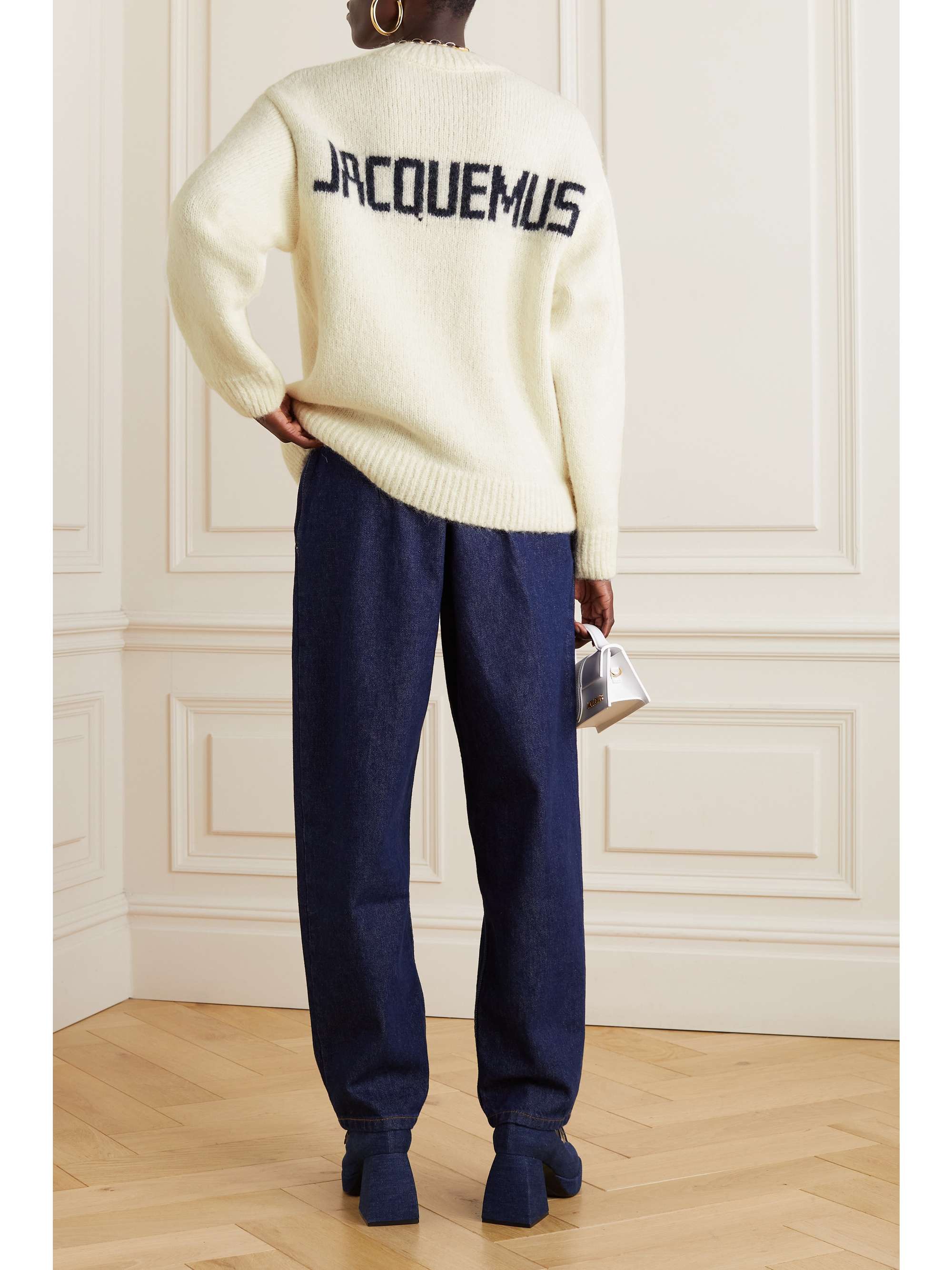 JACQUEMUS Pavane oversized alpacablend jacquard sweater NETAPORTER