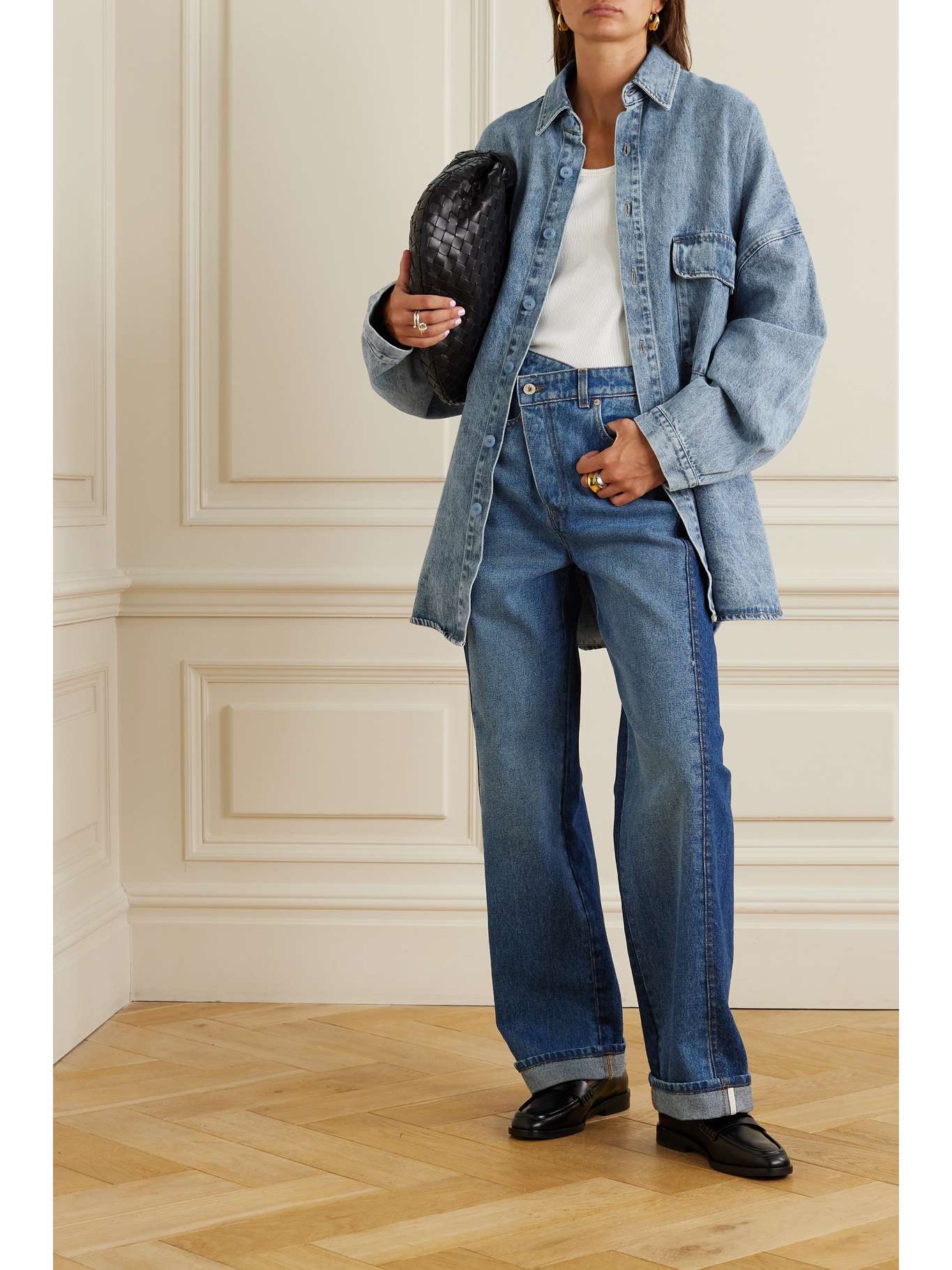 THE FRANKIE SHOP Dallas oversized denim shirt NETAPORTER