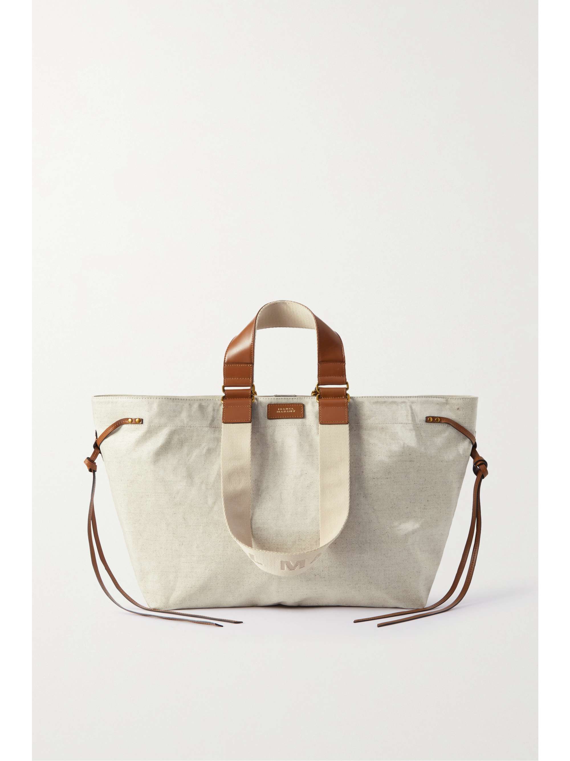 ISABEL MARANT Wardy leather-trimmed coated-canvas weekend bag | NET-A ...