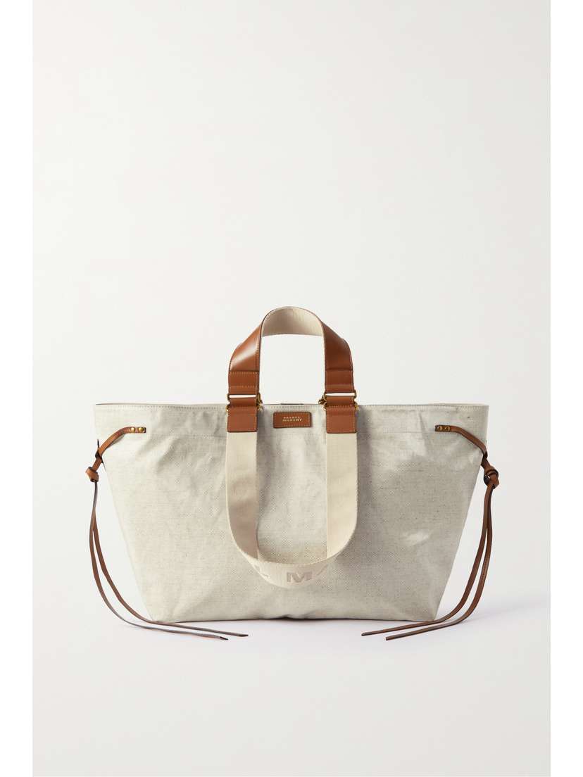 Isabel Marant Wardy Leather-trimmed Coated-canvas Weekend Bag