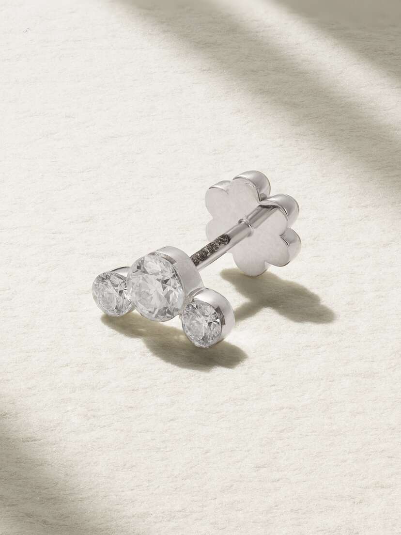 MARIA TASH 14-karat White Gold Diamond Single Earring