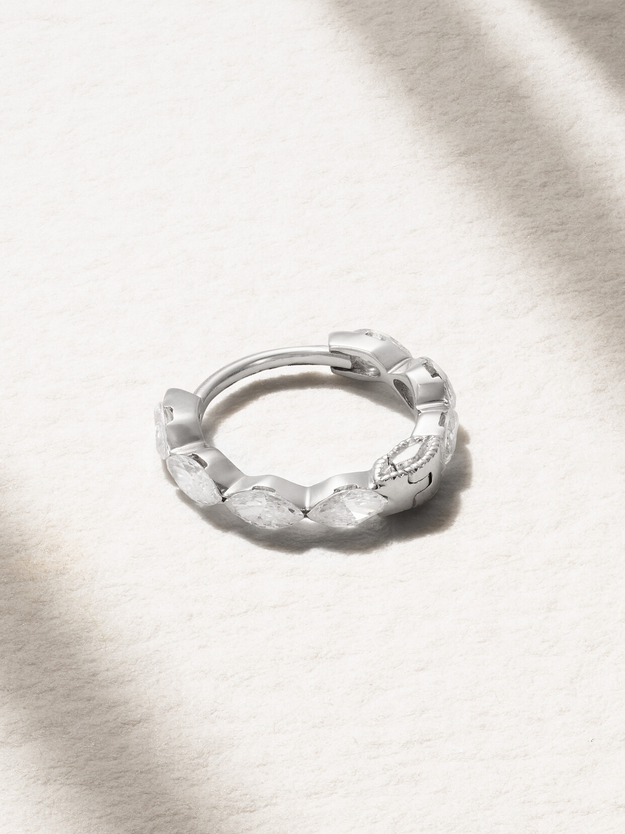 MARIA TASH - Eternity 8mm 18-karat White Gold Diamond Single Earring - One size
