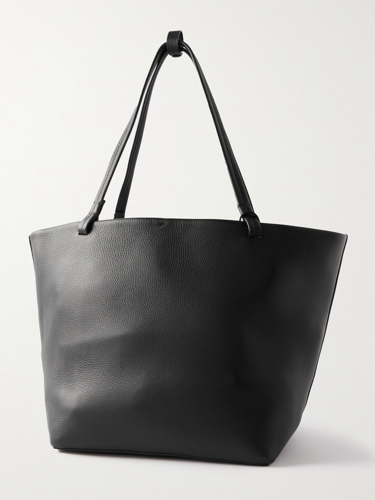 Shop The Row Park 3 Medium Textured-leather Tote In Black