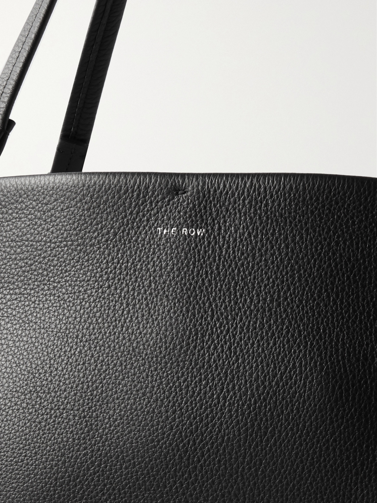 Shop The Row Park 3 Medium Textured-leather Tote In Black