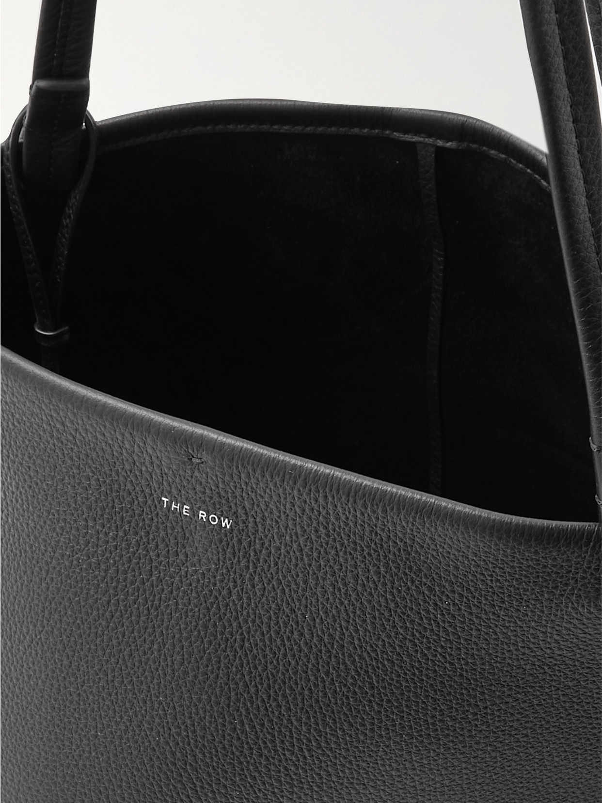 Shop The Row Park 3 Medium Textured-leather Tote In Black