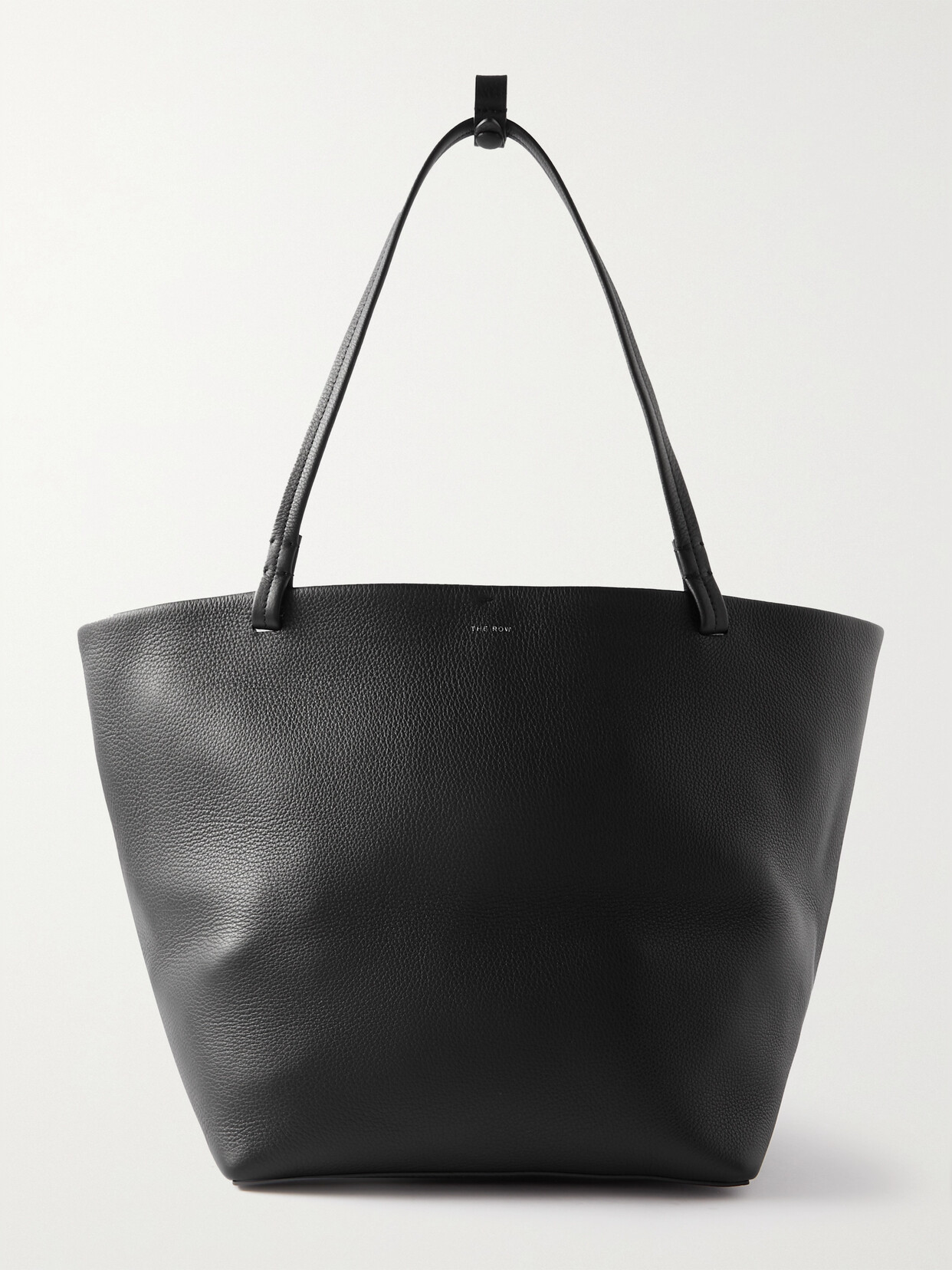 The Row Park Xl Leather Tote Bag In Black