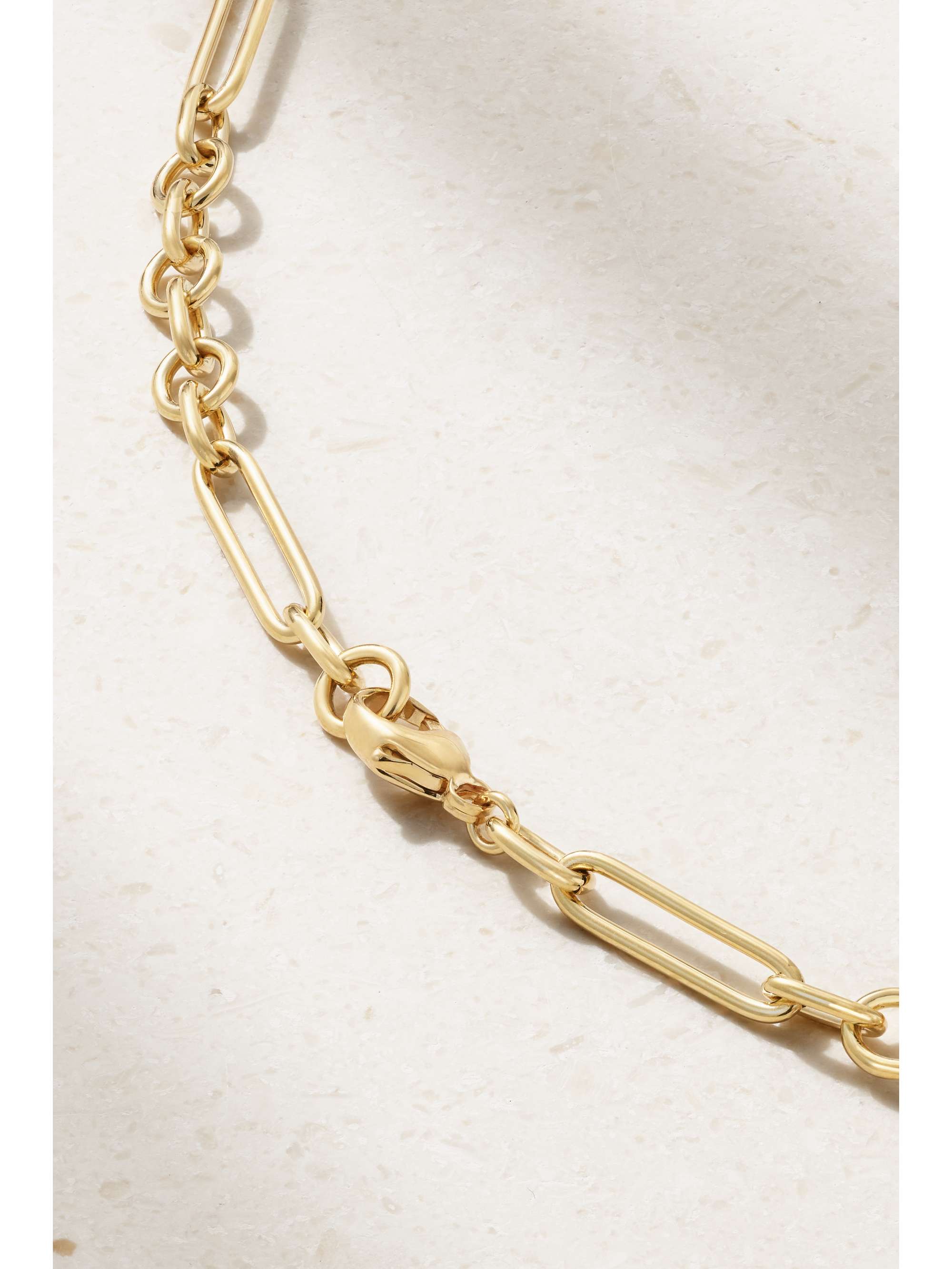FOUNDRAE Small Mixed Clip 18-karat gold necklace