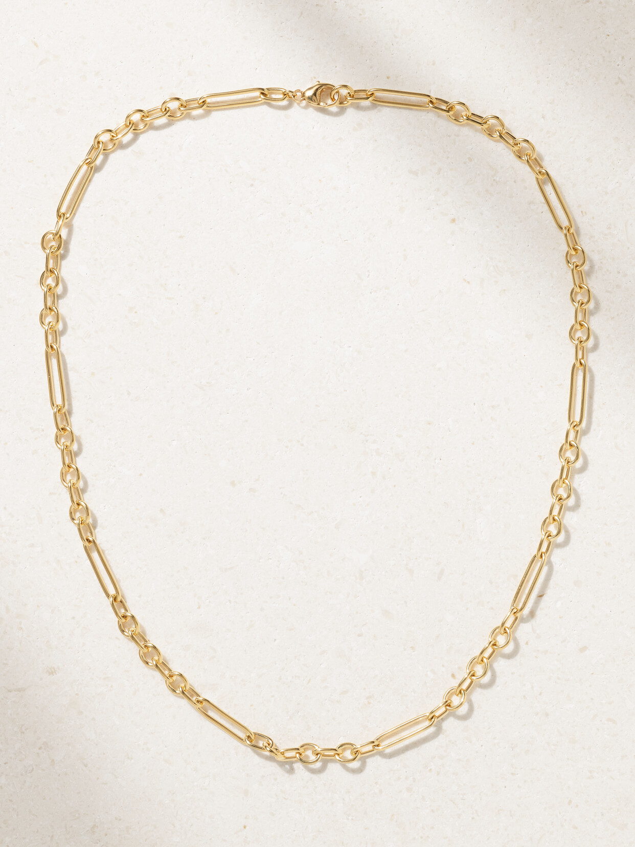 Foundrae Small Mixed Clip 18-karat Gold Necklace In Black