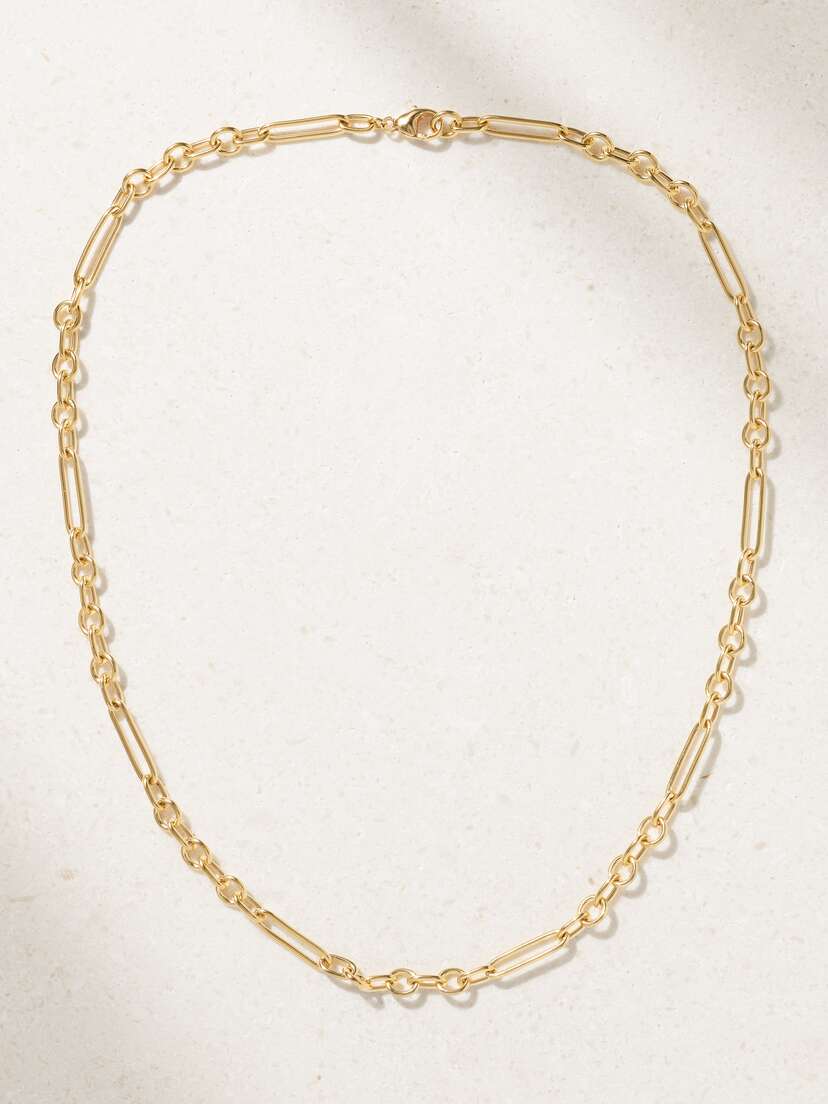 Foundrae Small Mixed Clip 18-karat Gold Necklace