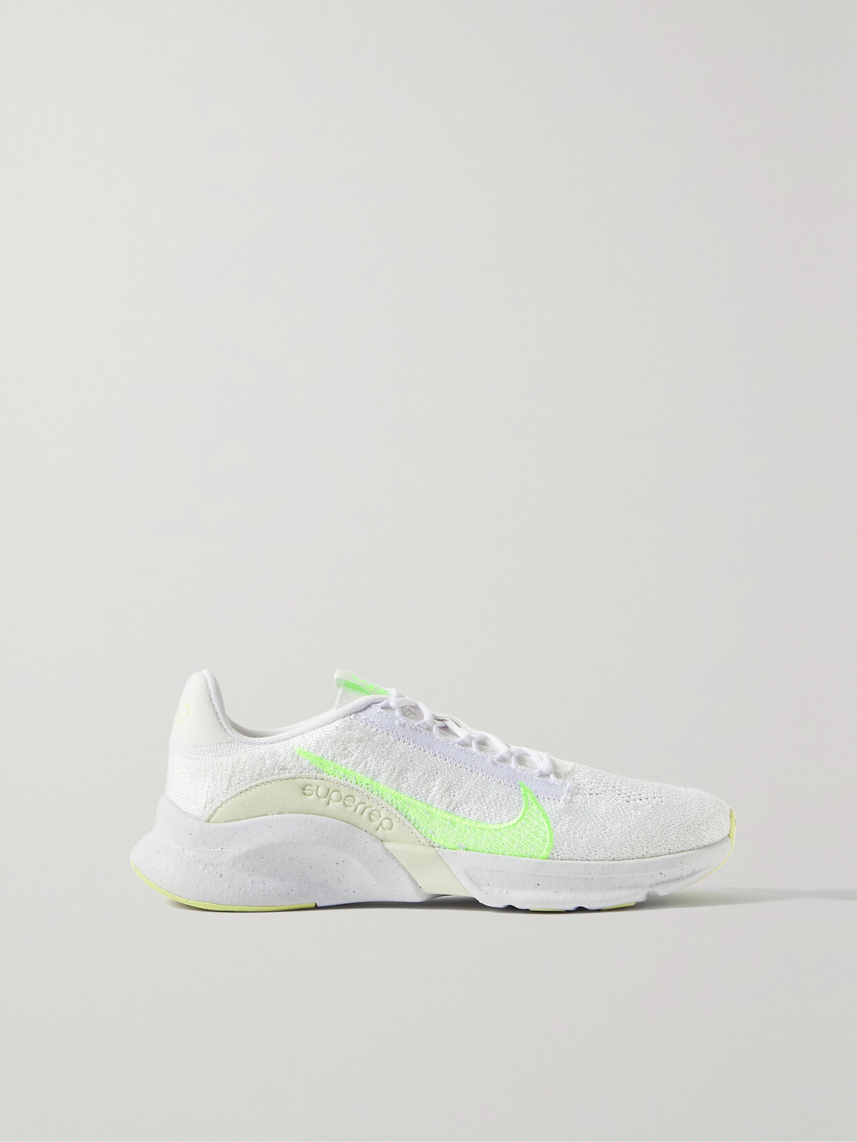 Nike - Superrep Go Next Nature 3 Felt-trimmed Flyknit Sneakers - White