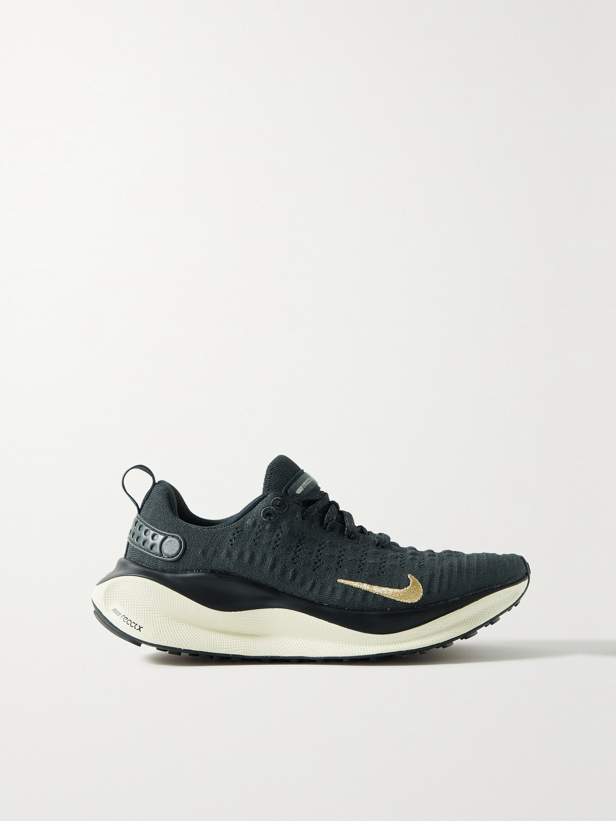 Nike Infinityrn 4 Rubber-trimmed Flyknit Sneakers In Black