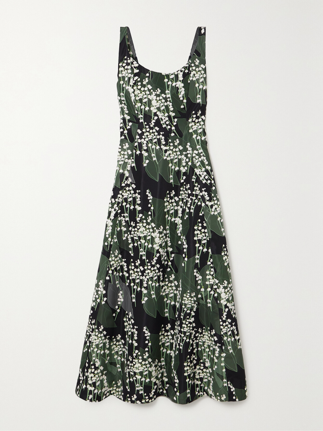 Shop Bernadette Maudette Floral-print Taffeta Maxi Dress In Green