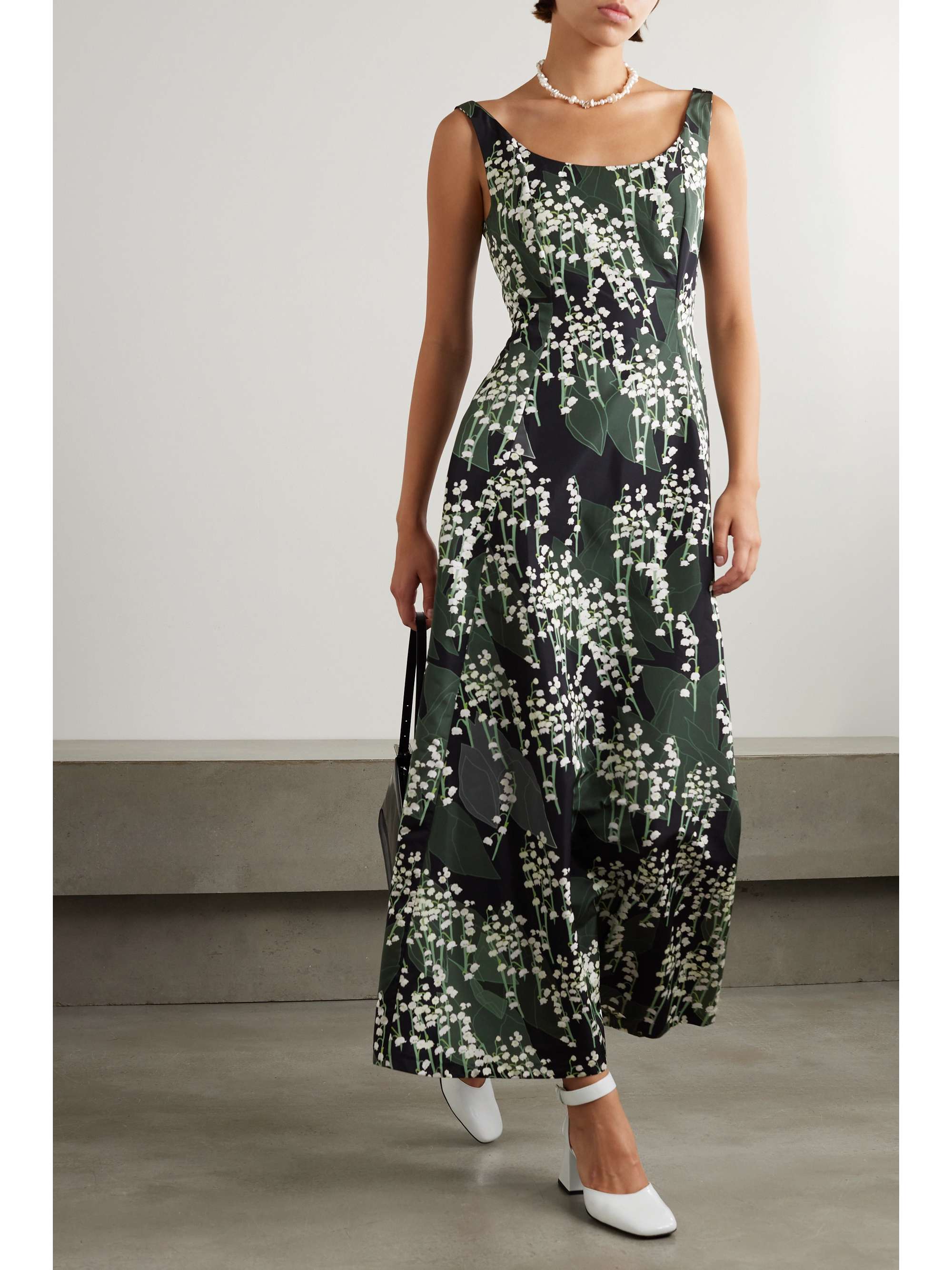 BERNADETTE Maudette floral-print taffeta maxi dress | NET-A-PORTER