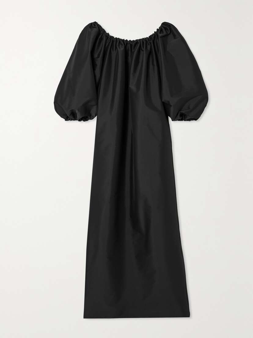 BERNADETTE Bobby Gathered Taffeta Maxi Dress
