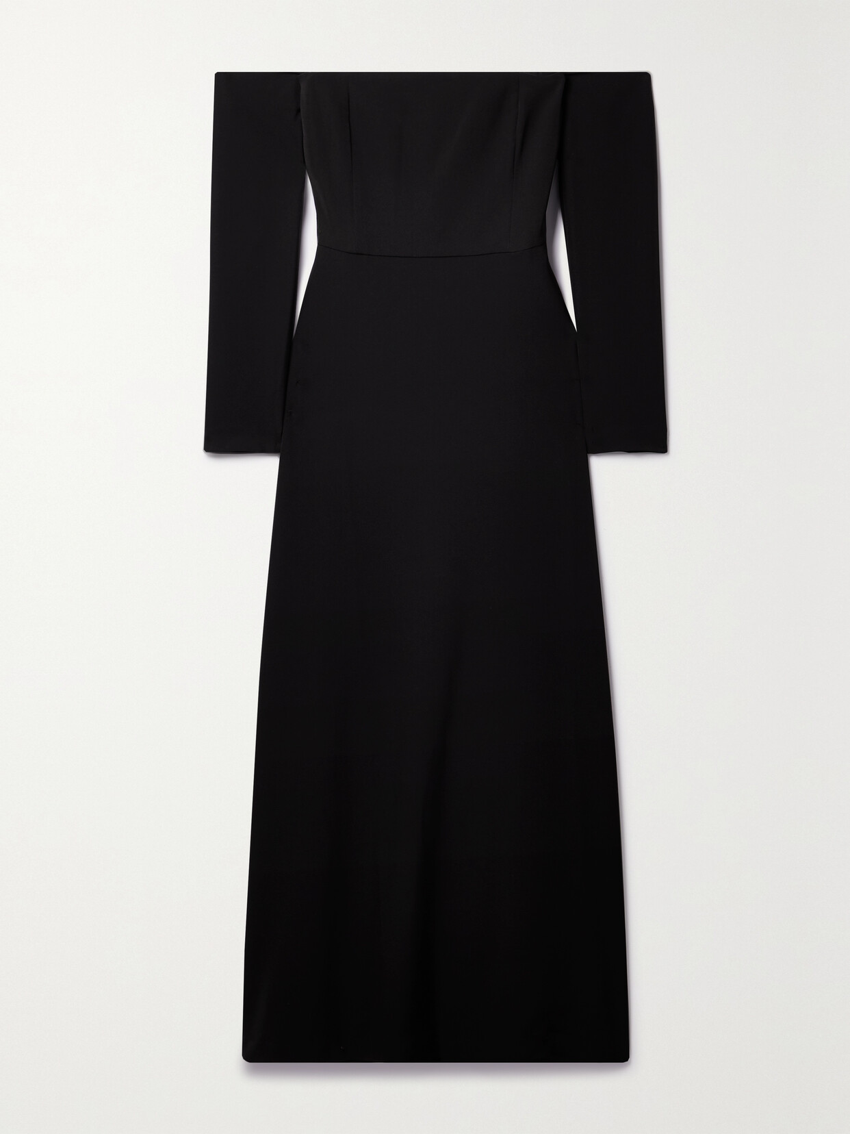 Bernadette Edie Off-the-shoulder Crepe Maxi Dress In Black