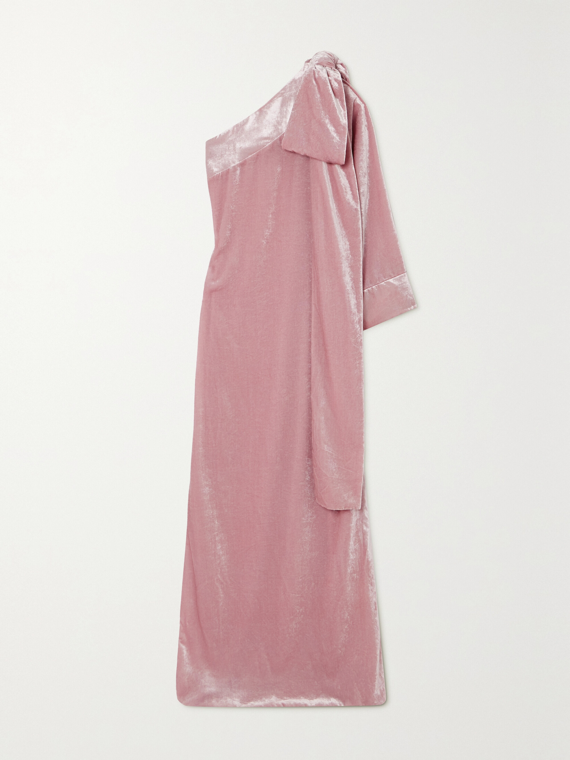 Bernadette Nel one-sleeve bow-detailed velvet gown
