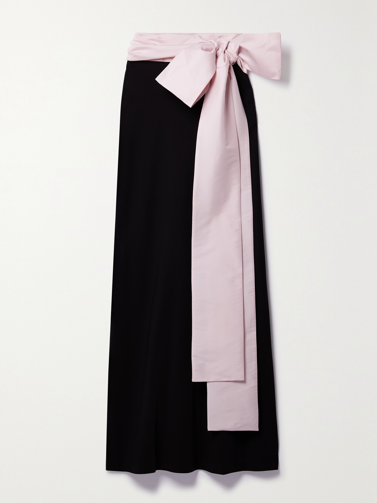 BERNADETTE - Bart Bow-detailed And Taffeta Maxi Skirt - Black