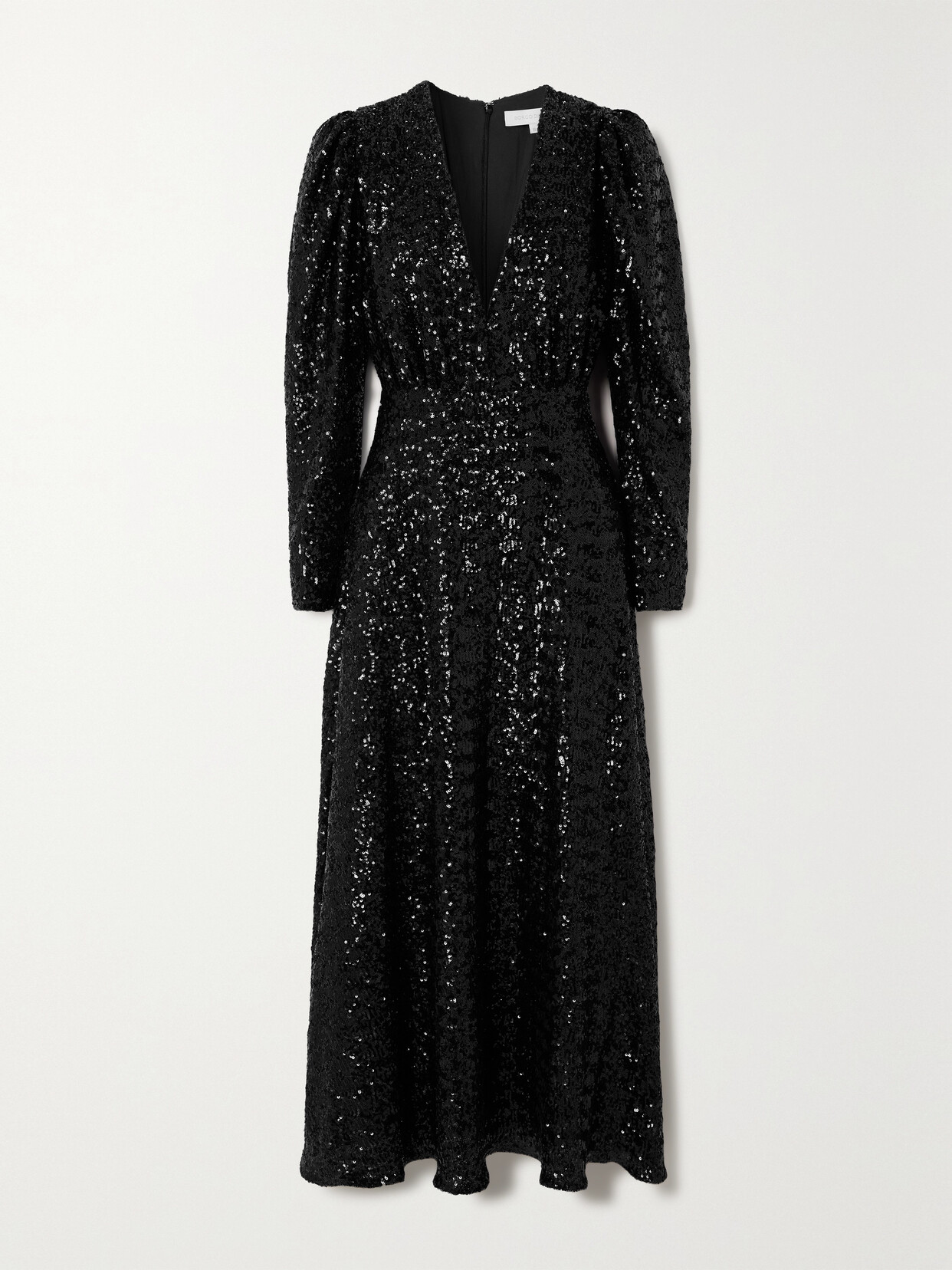 Shop Borgo De Nor Bernadette Sequined Crepe Maxi Dress In Black