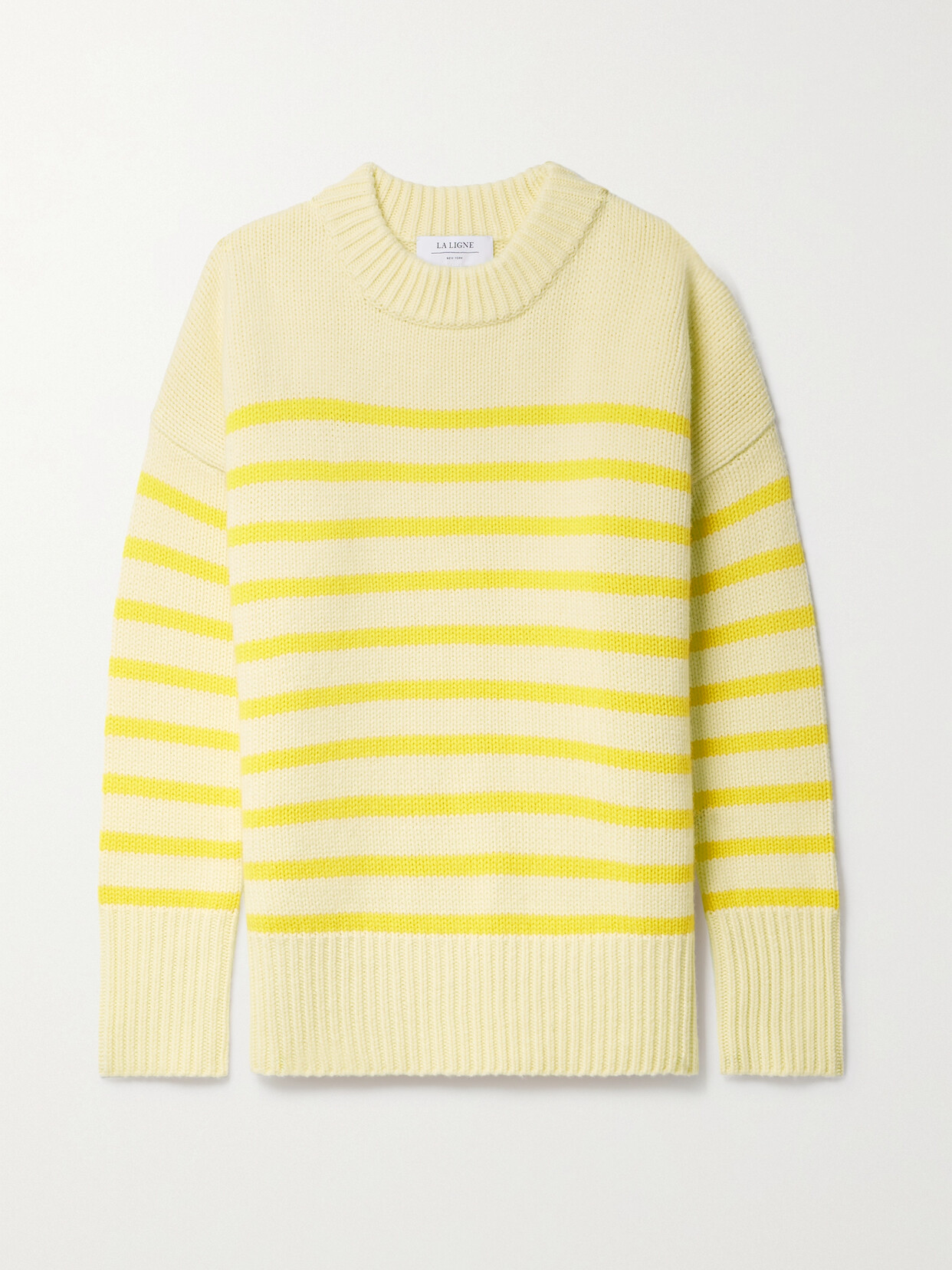 La Ligne - Marin Striped Wool And Cashmere-blend Sweater - Yellow