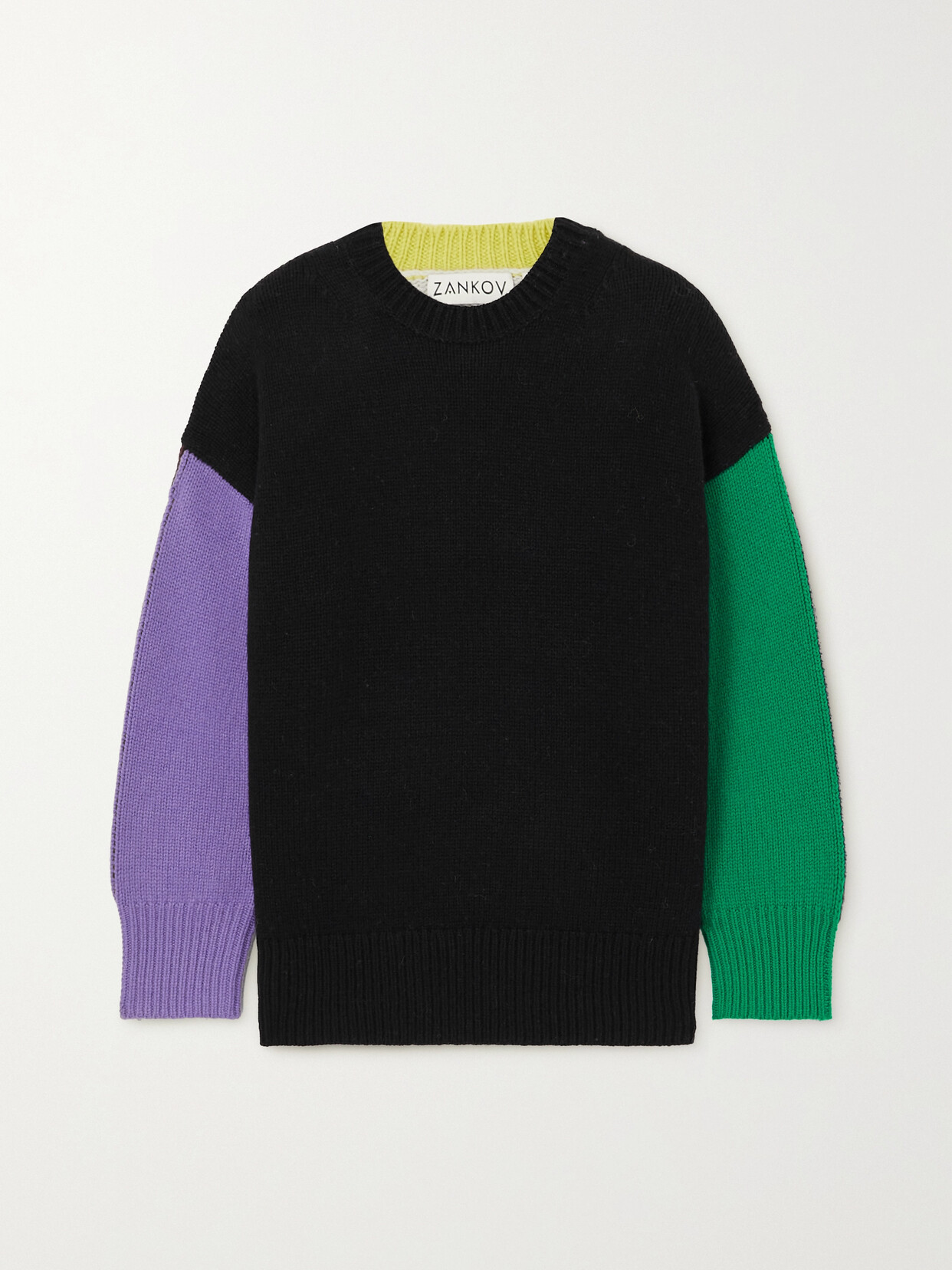 Shop Zankov Ryo Color-block Wool-blend Sweater In Multi