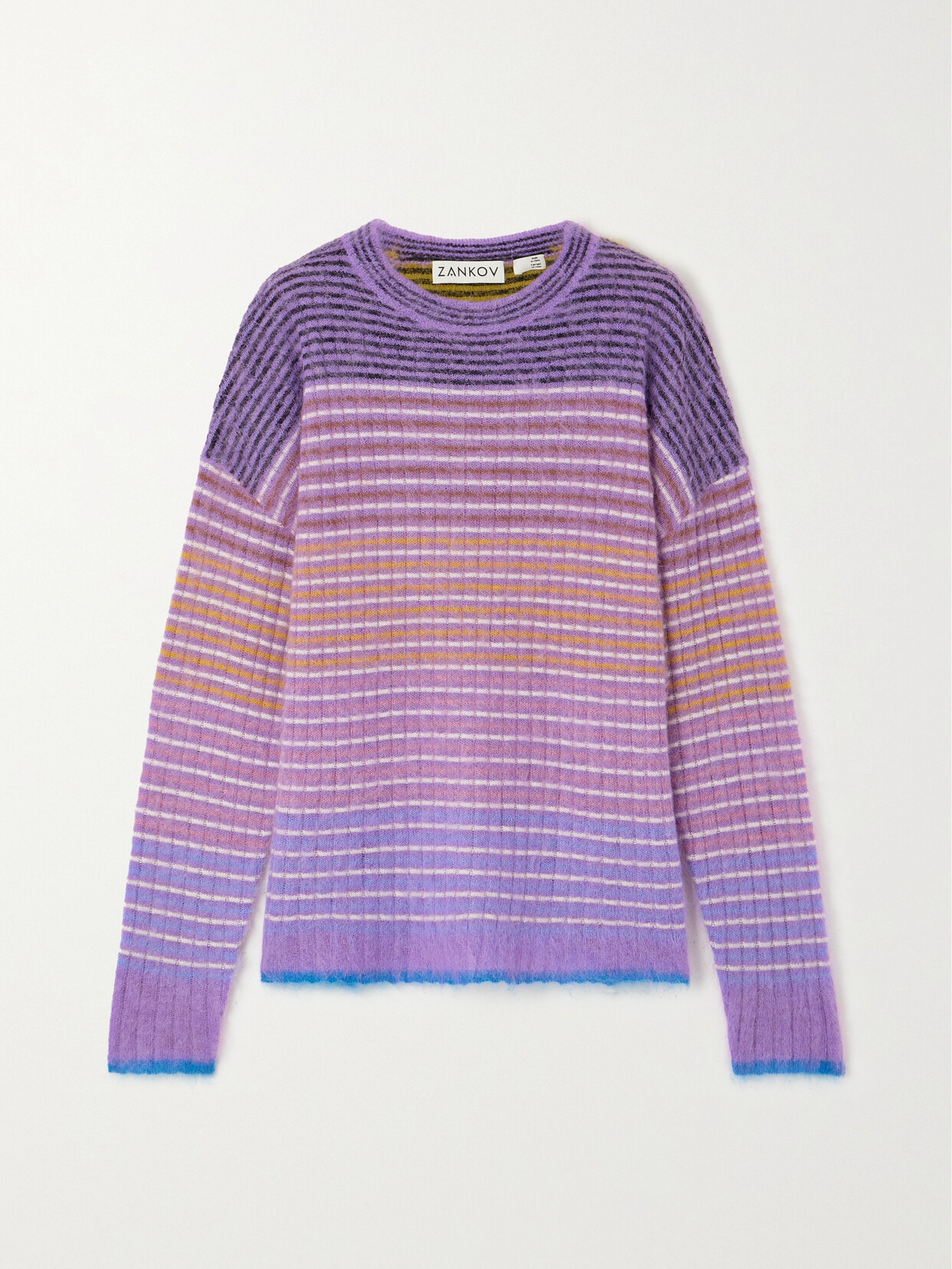 Zankov Leonard Striped Knitted Sweater - Purple