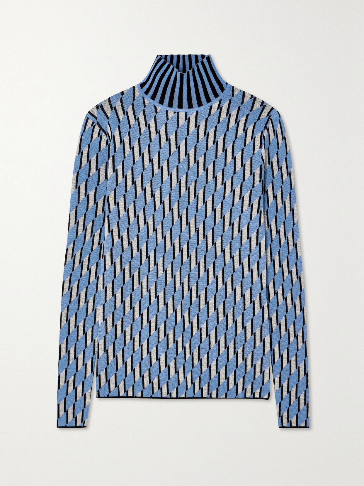 Zankov Raven Merino Wool-jacquard Turtleneck Sweater In Multi