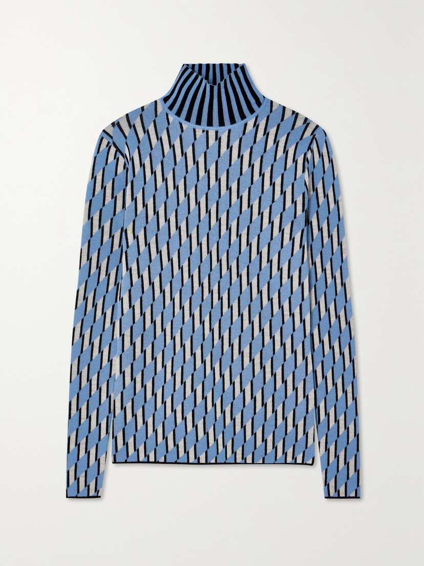 Zankov Raven Merino Wool-jacquard Turtleneck Sweater