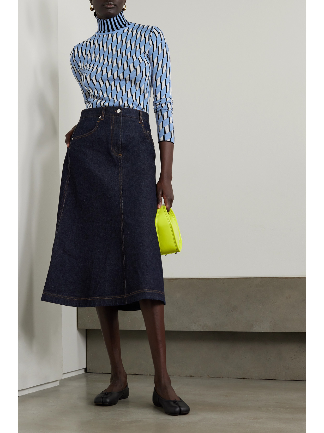 Zankov Raven Merino Wool-jacquard Turtleneck Sweater In Multi