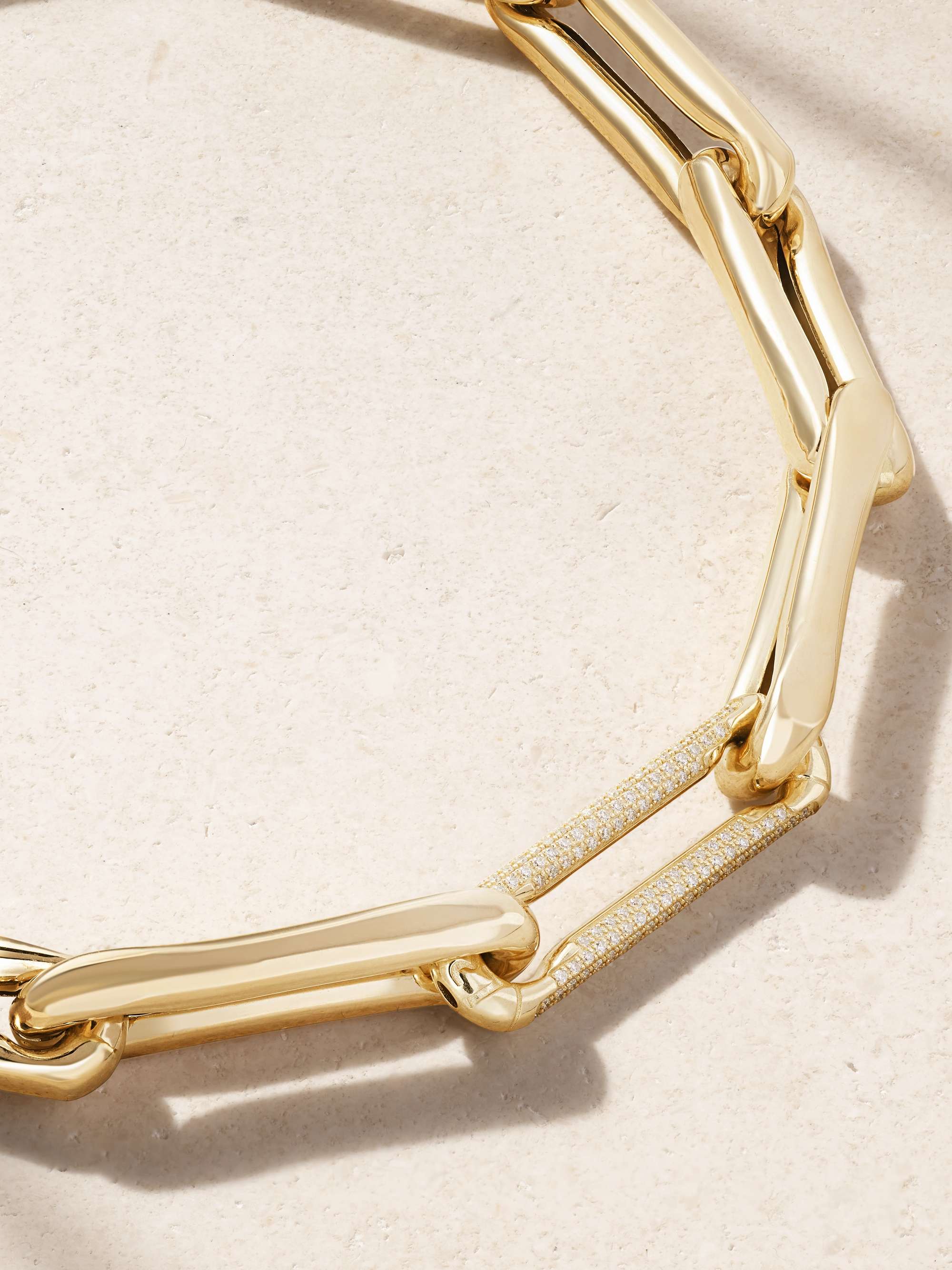 LAUREN RUBINSKI Extra Large 14-karat gold diamond necklace