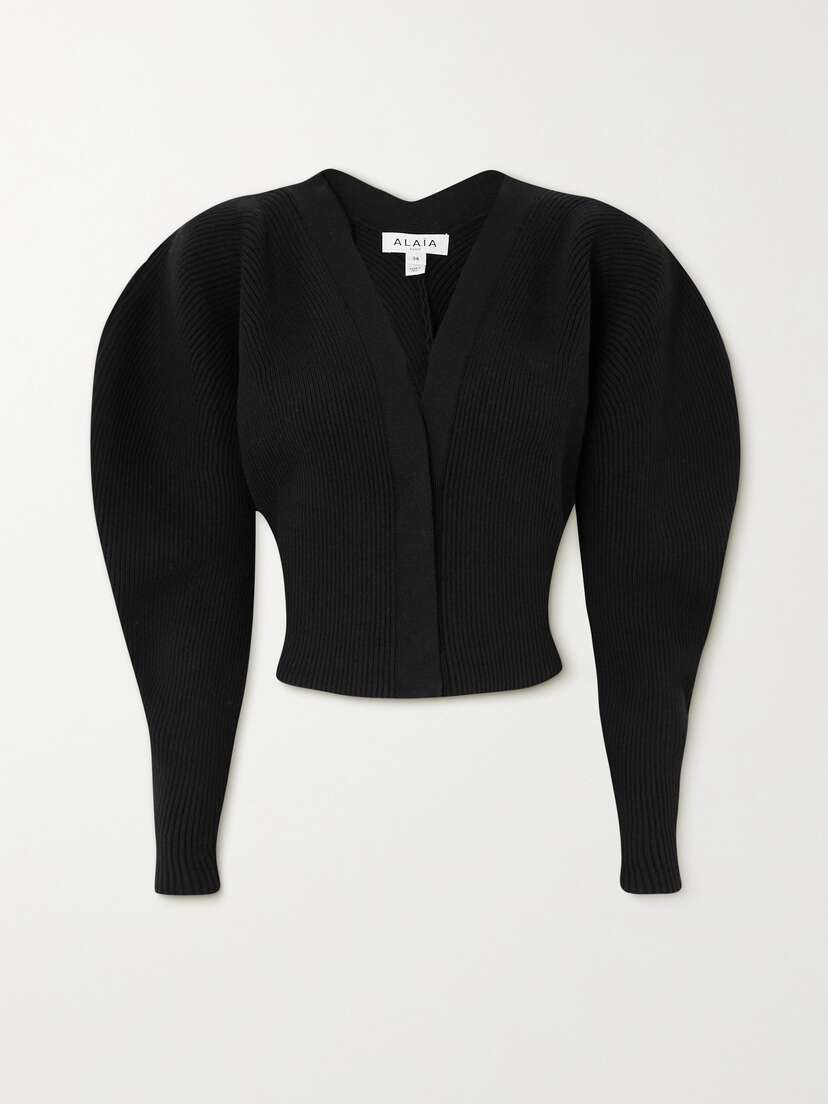 Alaïa Ribbed Wool-blend Cardigan