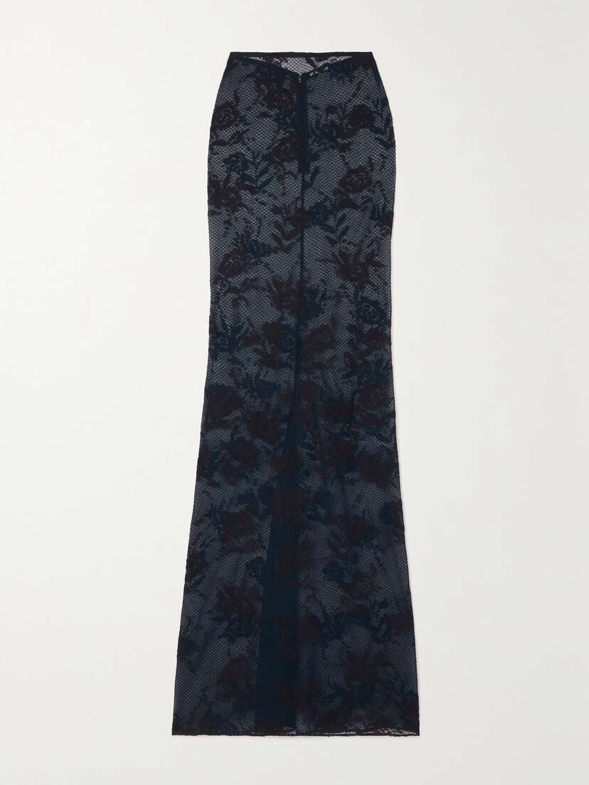 Alaïa Cotton-blend Lace Maxi Skirt