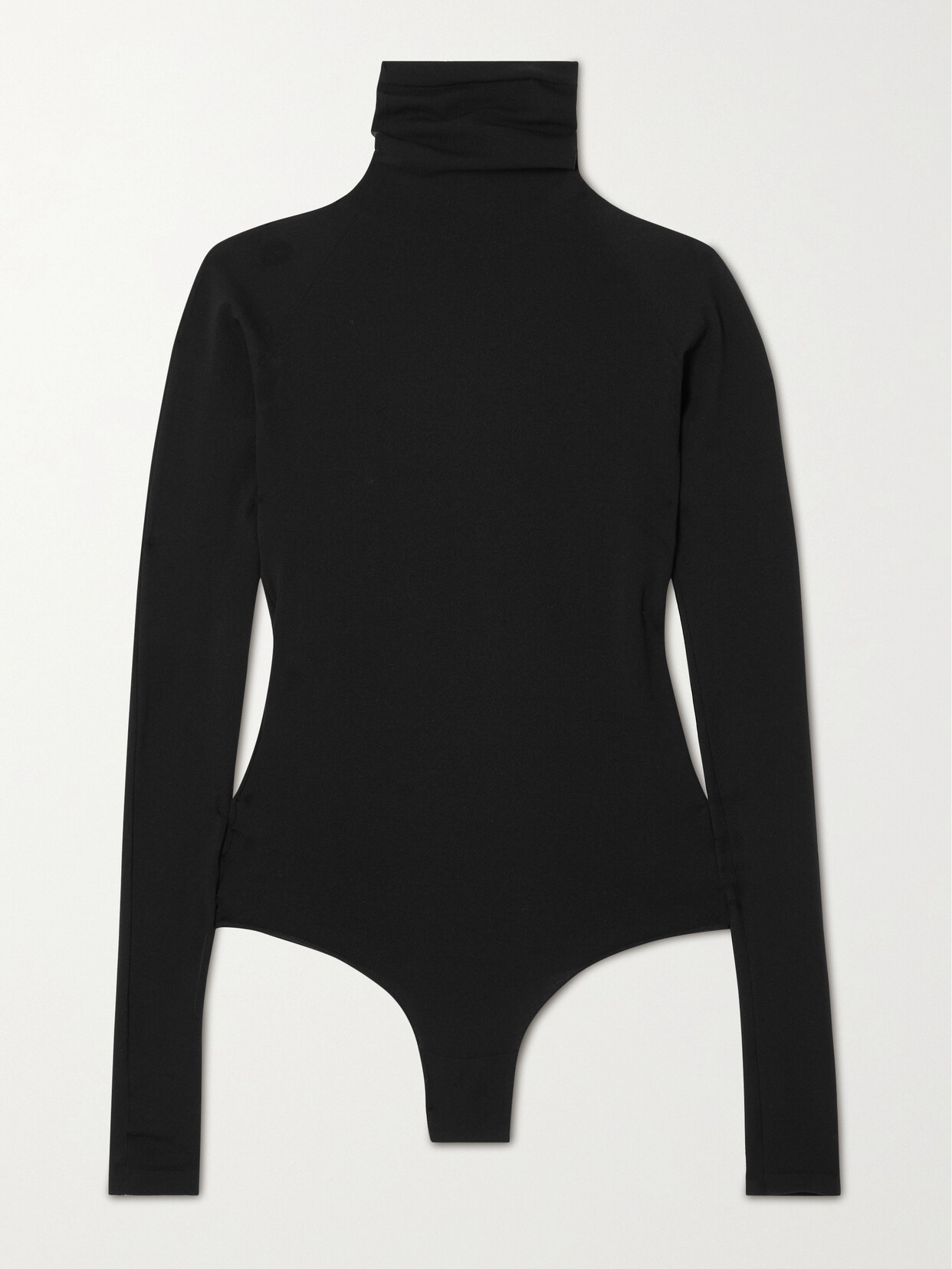 Alaïa Jersey Turtleneck Bodysuit In Black