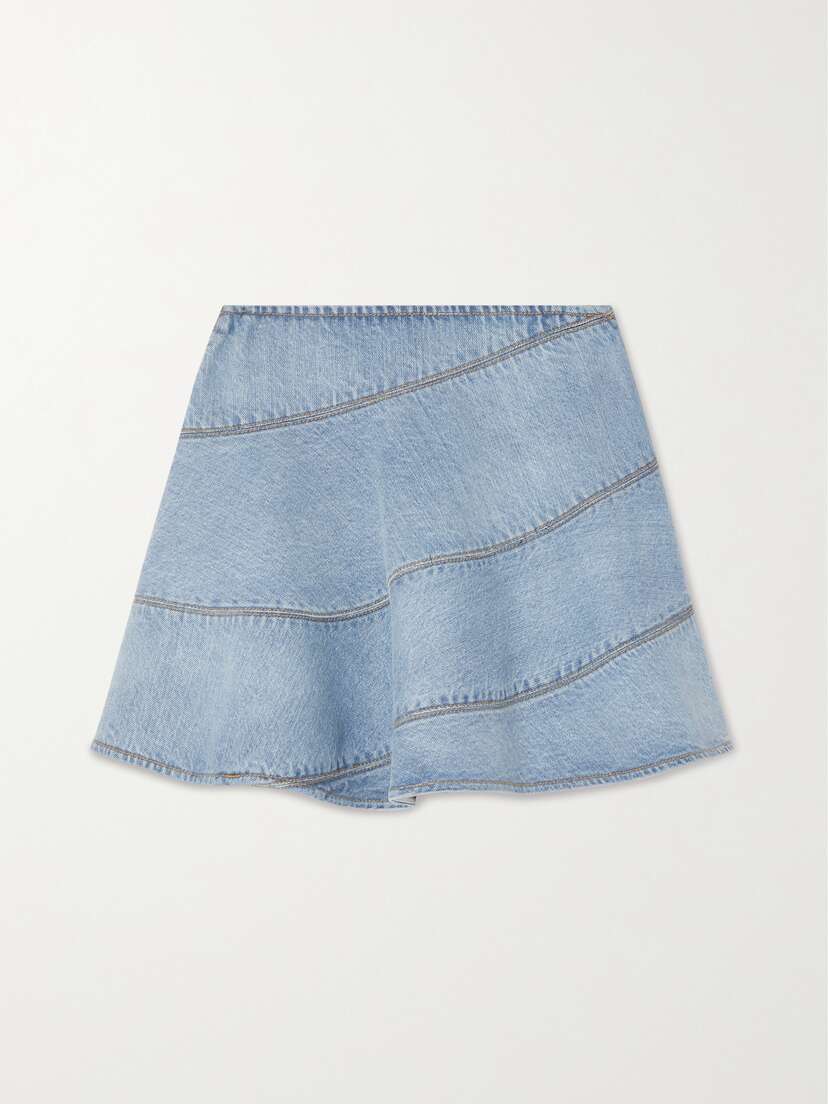 Alaïa Paneled Denim Mini Skirt