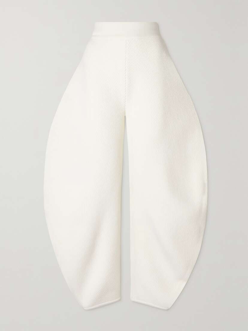 Alaïa Ribbed Wool-blend Tapered Pants