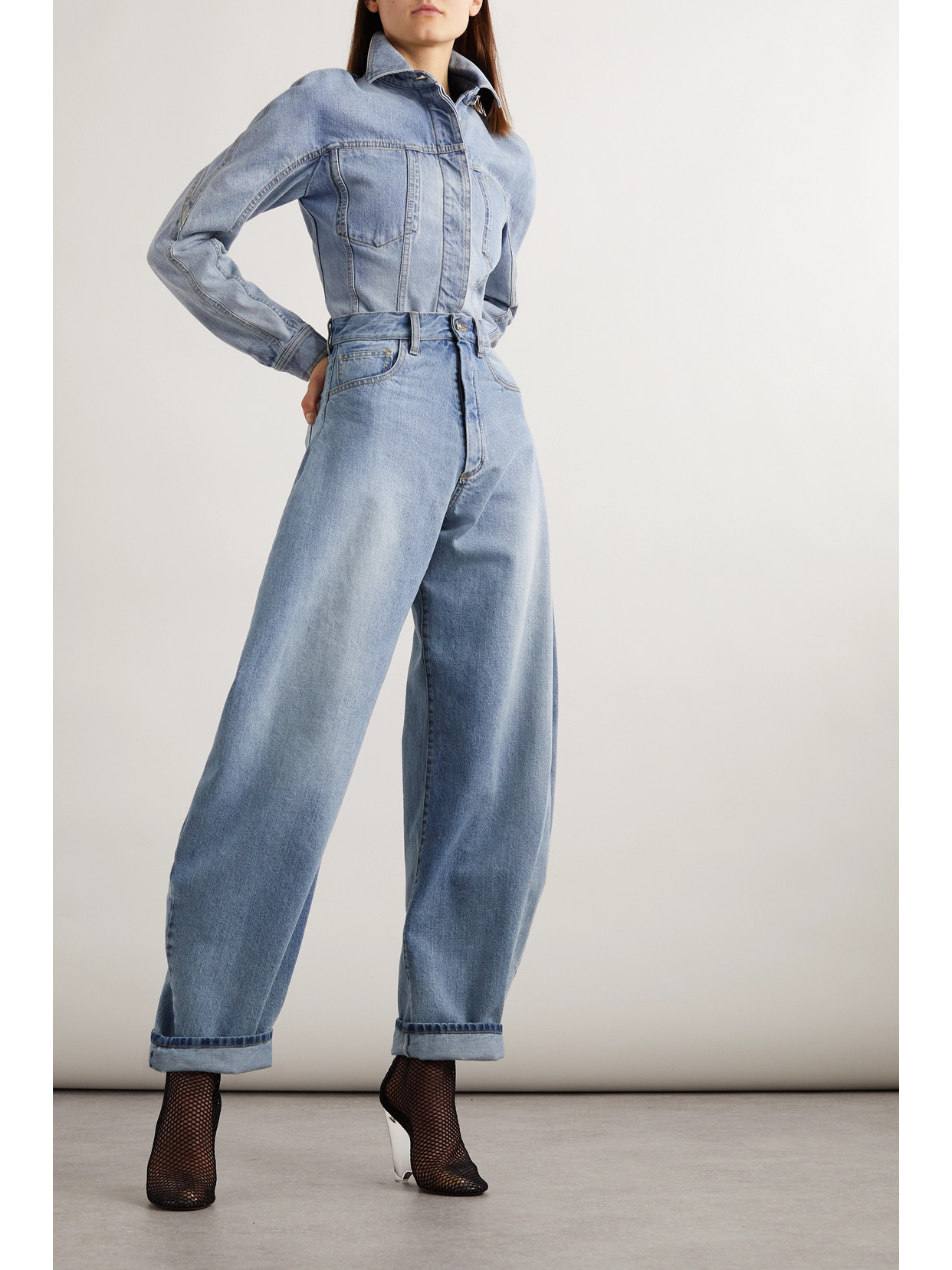 ALAÏA HIGH-RISE TAPERED JEANS