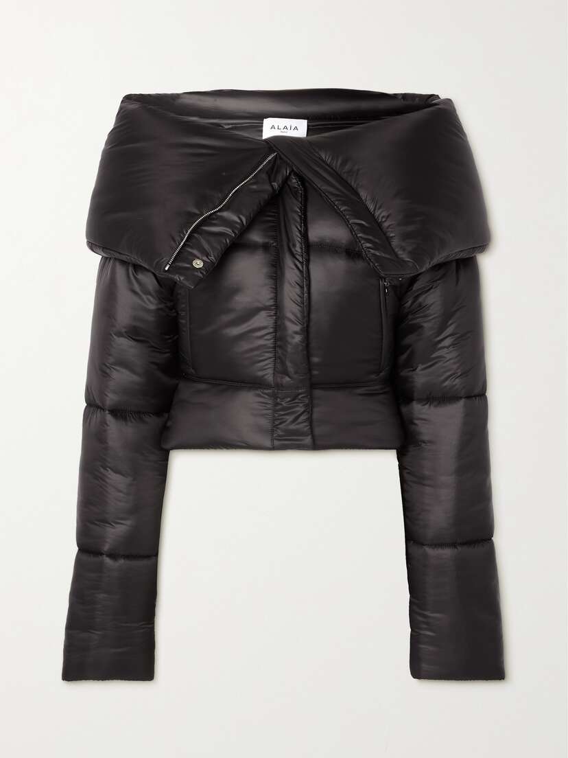 Alaïa Off-the-shoulder Padded Shell Jacket