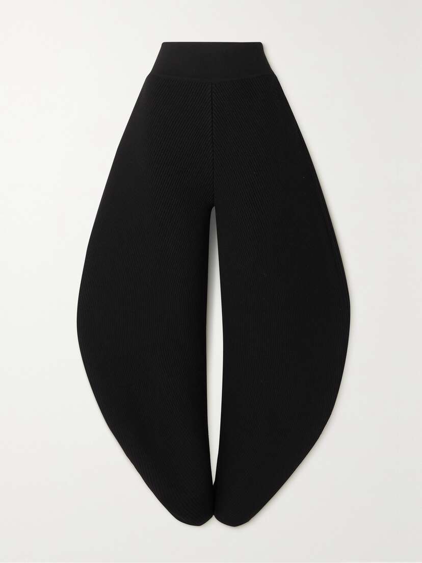Alaïa Ribbed Wool-blend Tapered Pants