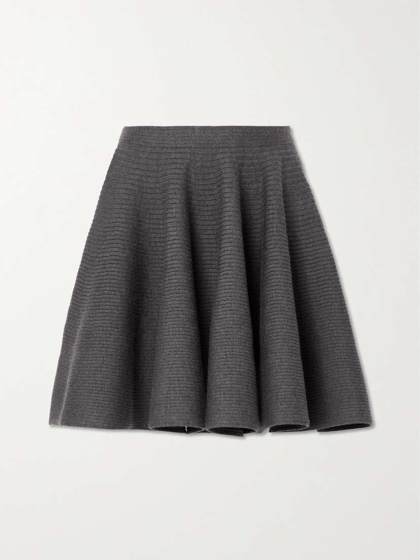 Alaïa Ribbed Wool-blend Mini Skirt