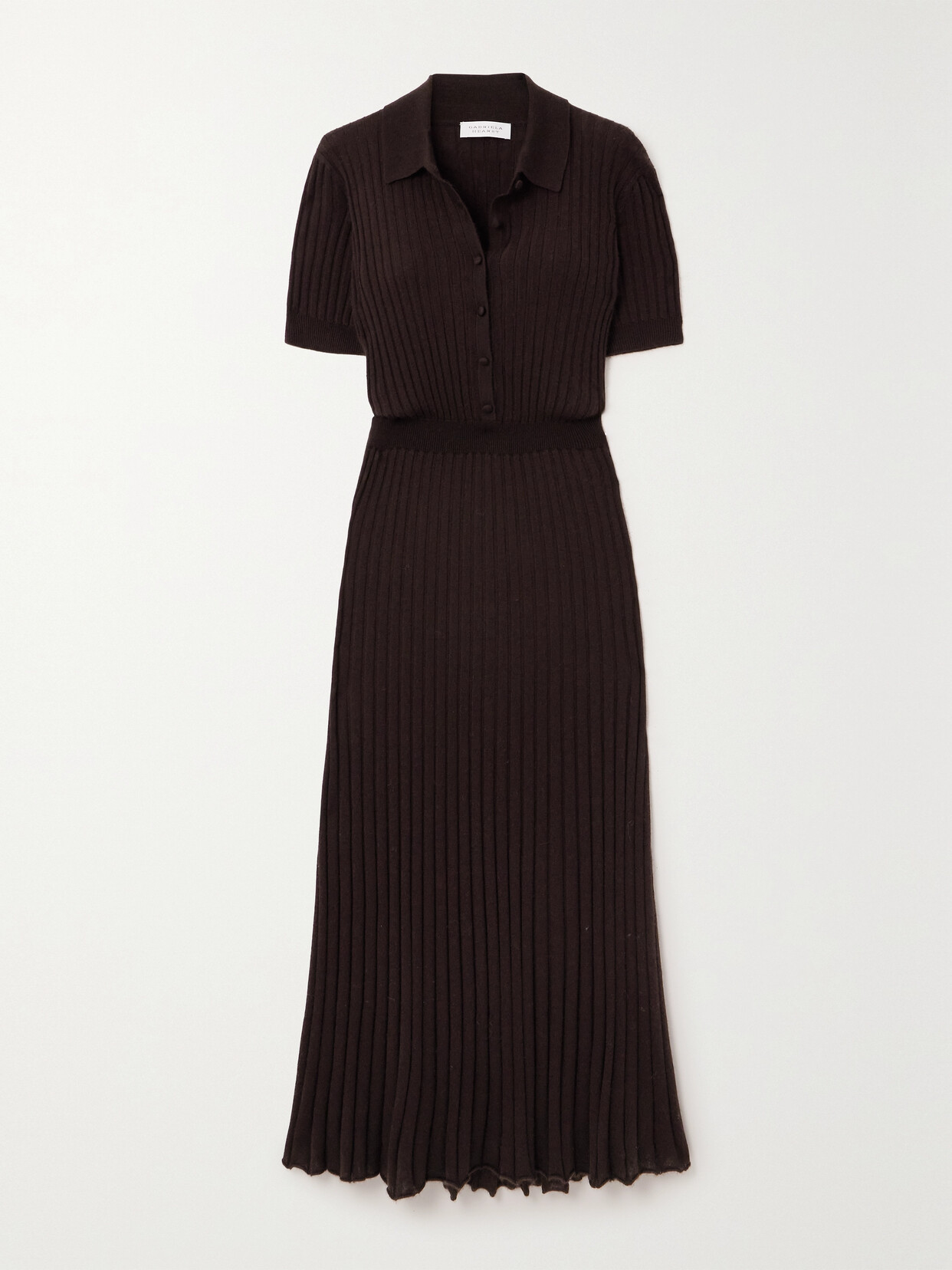 Gabriela Hearst - Amor Ribbed Cashmere And Silk-blend Midi Dress - Brown