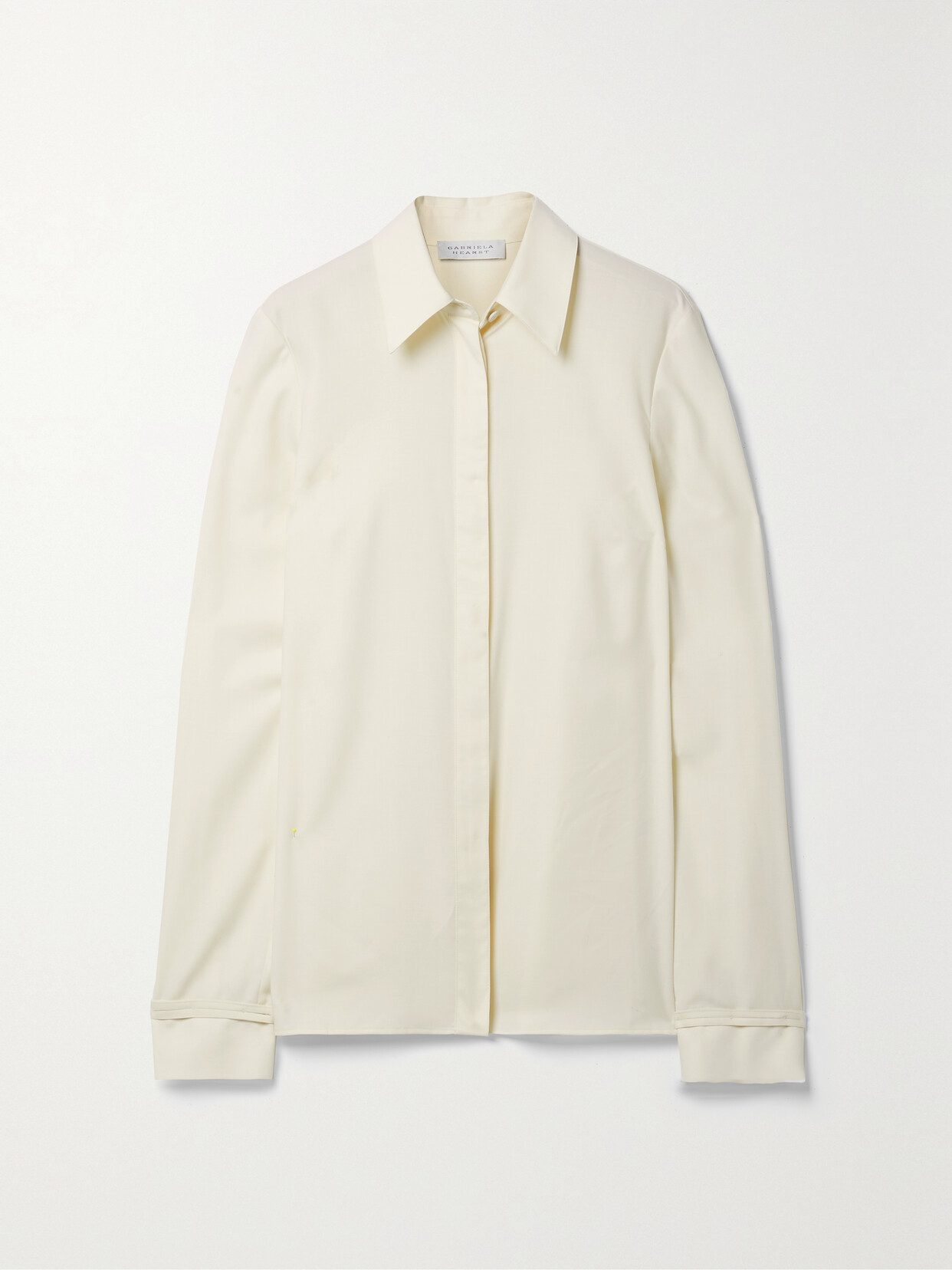 Gabriela Hearst Cruz Cashmere-twill Shirt In White