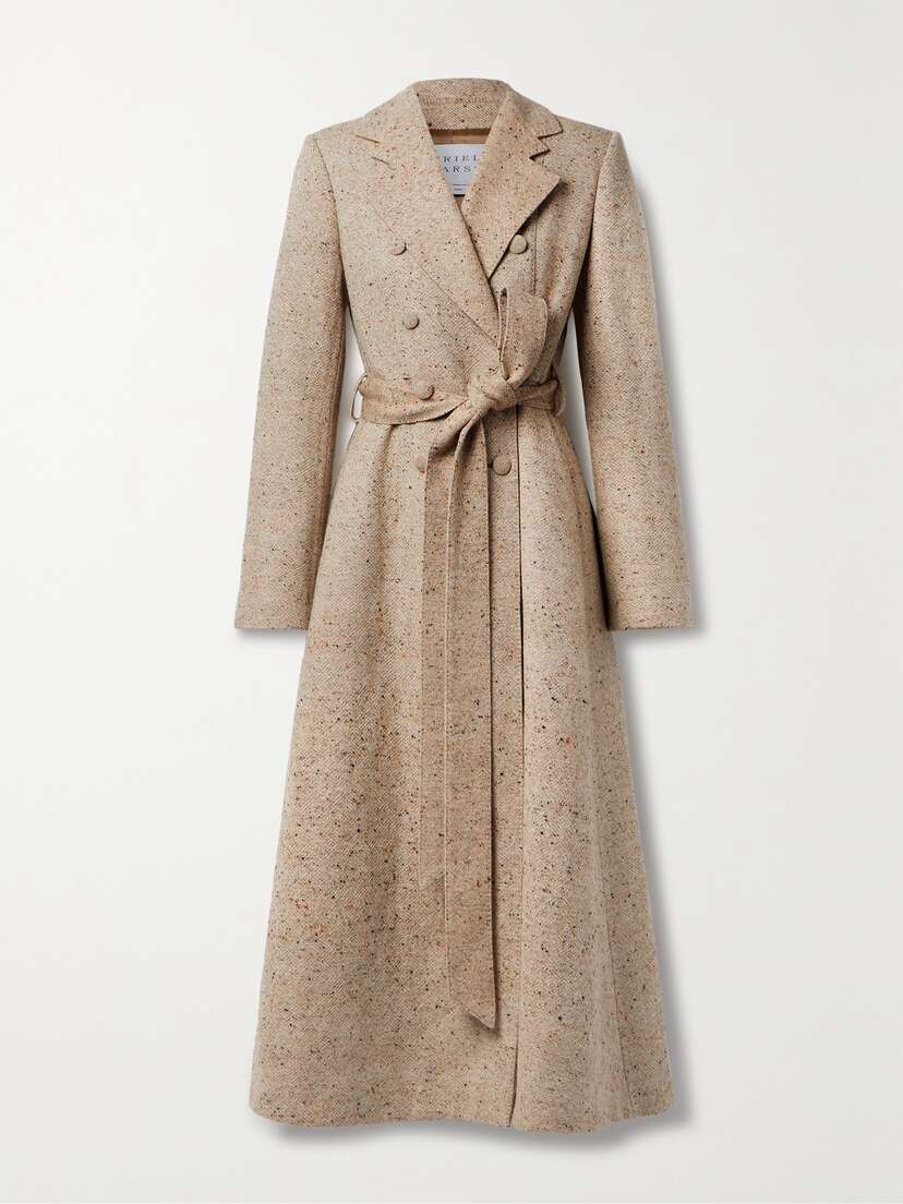 Gabriela Hearst Saunders Belted Double-breasted Wool And Cashmere-blend Coat