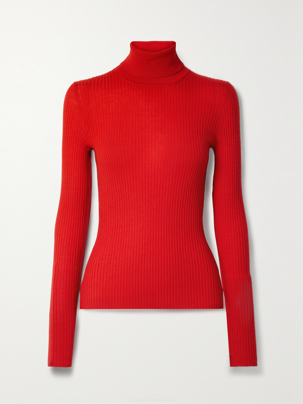 Gabriela Hearst - Peppe Ribbed Cashmere And Silk-blend Turtleneck Sweater - Red