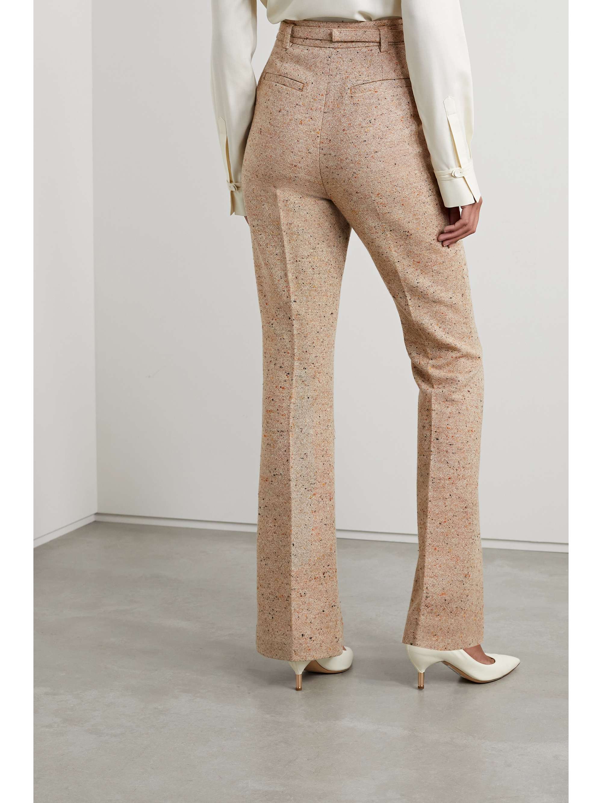 GABRIELA HEARST Josh pleated wool and cashmere-blend flared pants