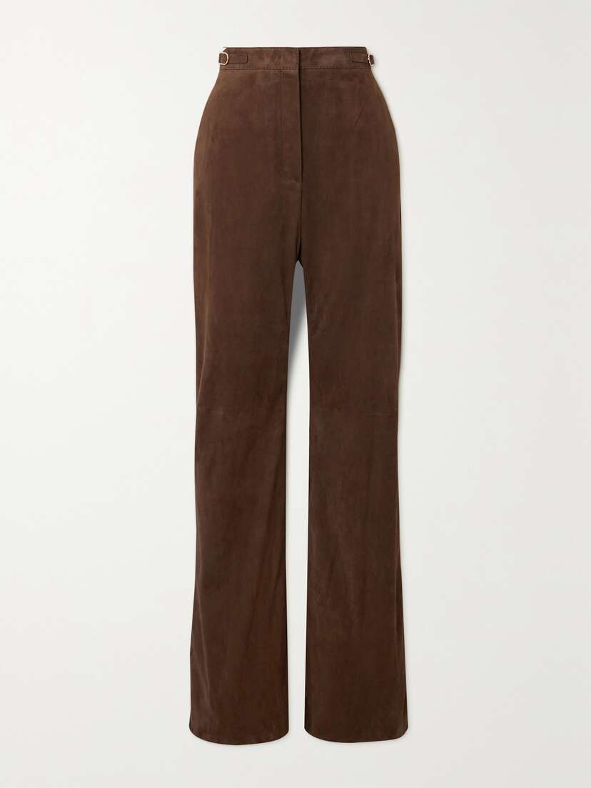 Gabriela Hearst Vesta Suede Flared Pants