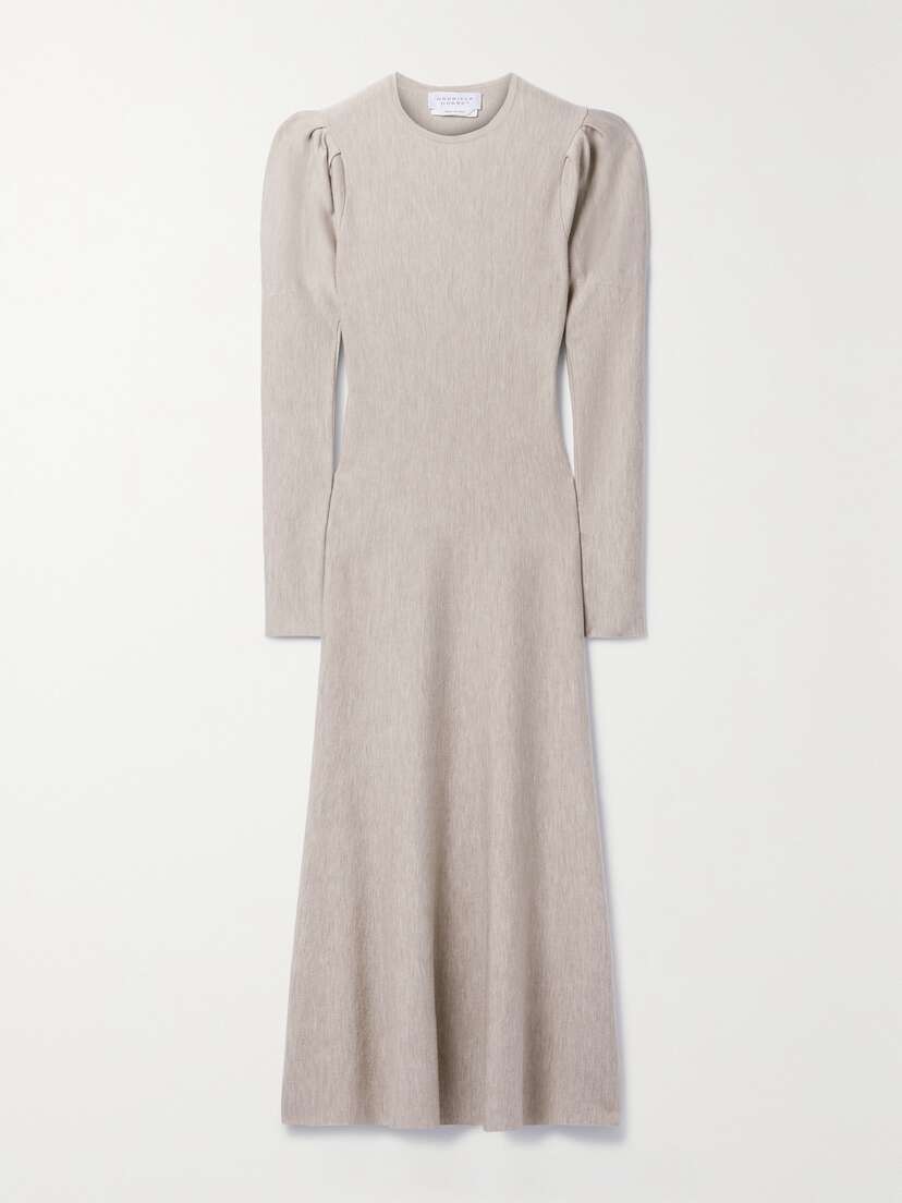 Gabriela Hearst Hannah Wool And Cashmere-blend Midi Dress - x large