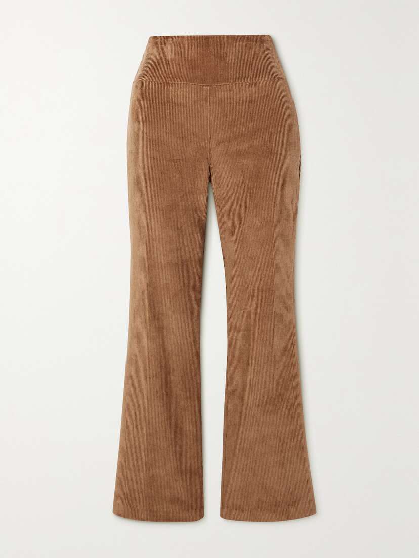 Sprwmn Cropped Cotton-blend Corduroy Flared Pants