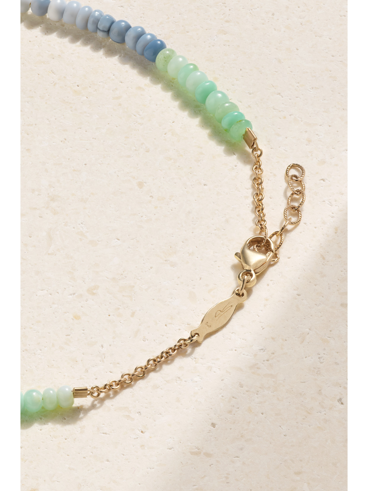 Shop Jacquie Aiche 14-karat Gold Opal Anklet