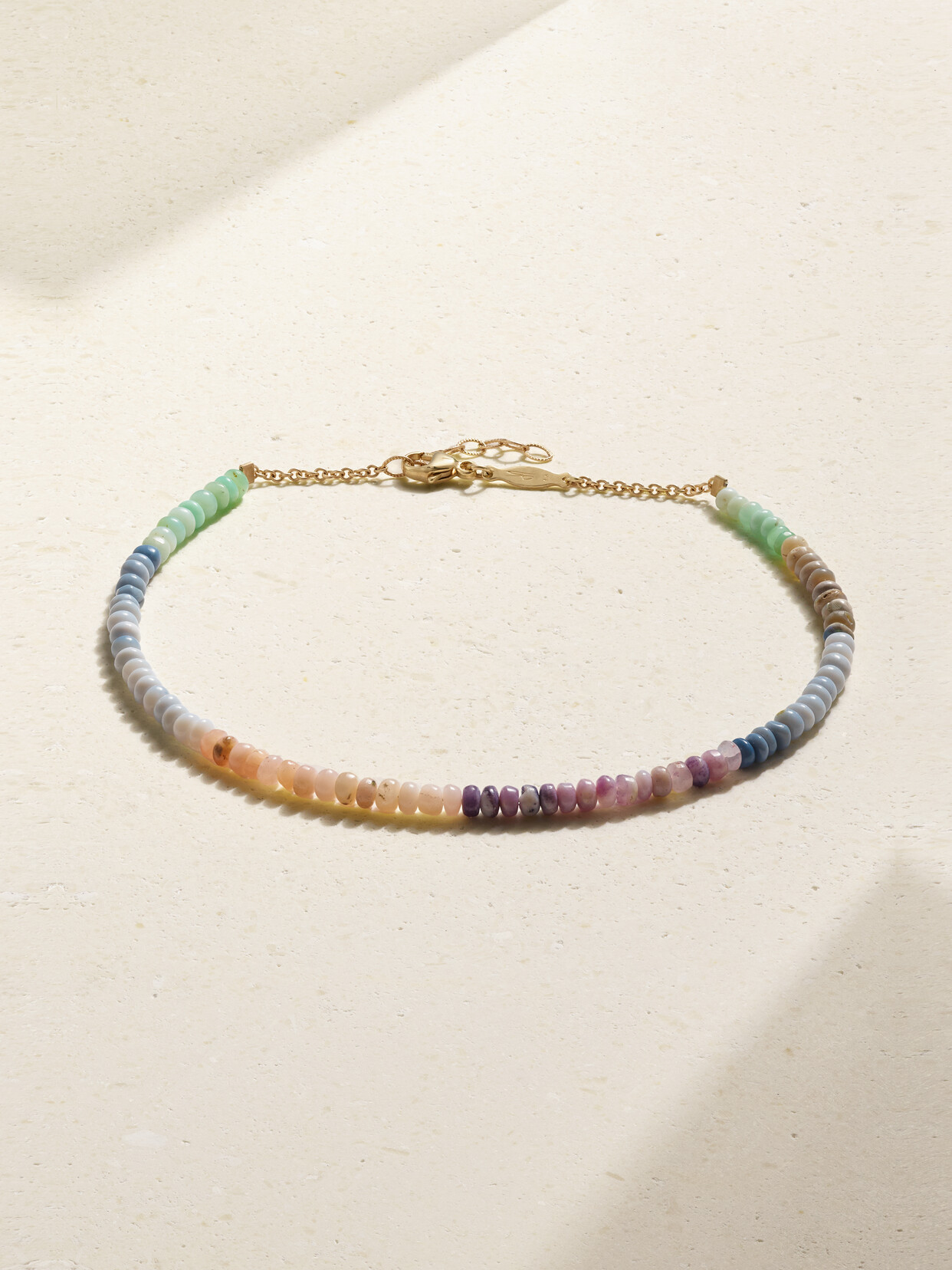 Jacquie Aiche 14-karat Gold Opal Anklet