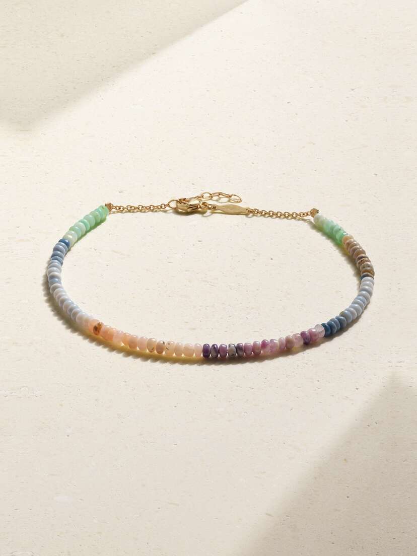 Jacquie Aiche 14-karat Gold Opal Anklet