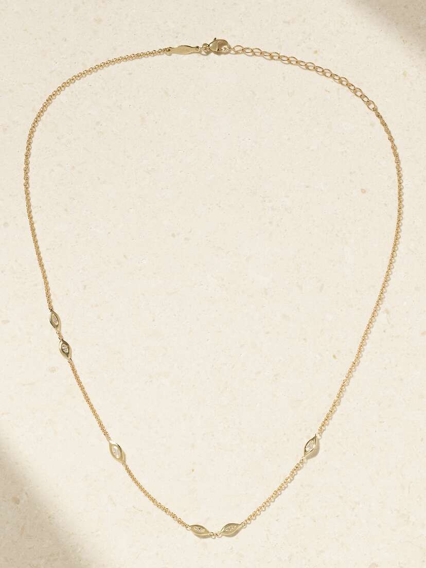 Jacquie Aiche 14-karat Gold Diamond Necklace